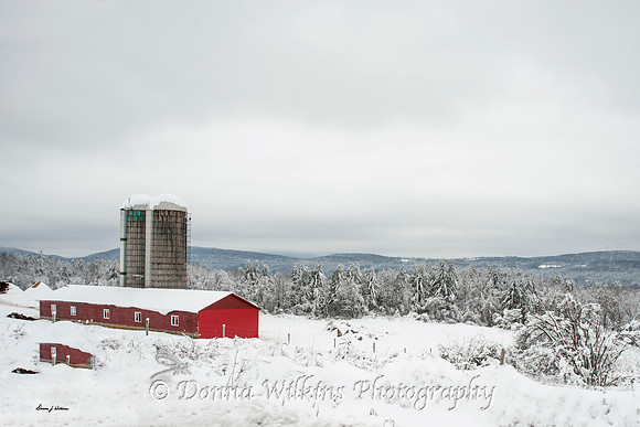 Hubbards Barn In Winter