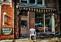 Rowes Barber Shop At Night