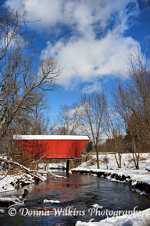 Cooley Bridge On A Winter Day, Pittsford, Vermont