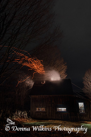 "As The Sparks Fly"  Galipo's Sugarehouse, Rutland Town, Vermont