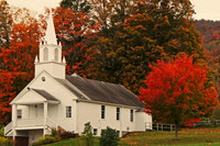 Tinmouth Community Church in Fall